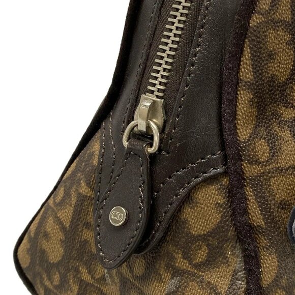 Auth DIOR/ChristianDior Trotter,Romantic CPF44864 Dark Brown Brown PVC Leather - Picture 10 of 16